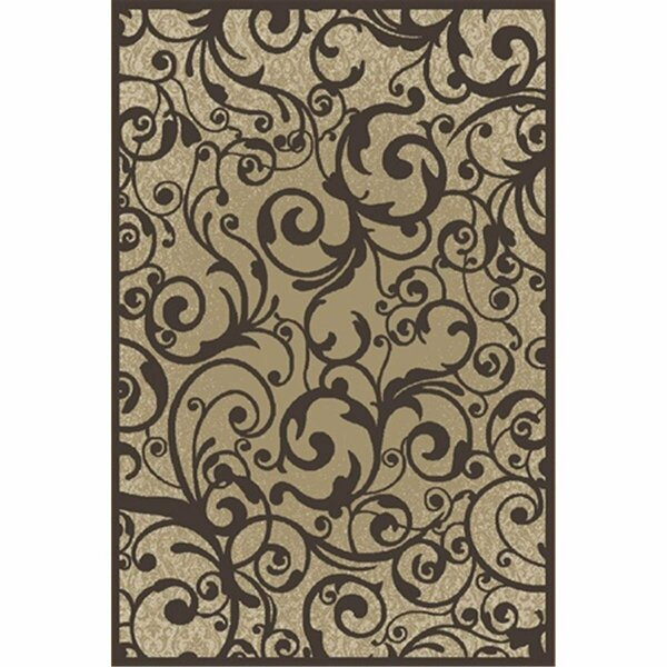 Auric 1845-0010-BEIGE Pisa Rectangular Beige Contemporary Turkey Area Rug- 3 ft. 3 in. W x 4 ft. 11 in. H AU3183973